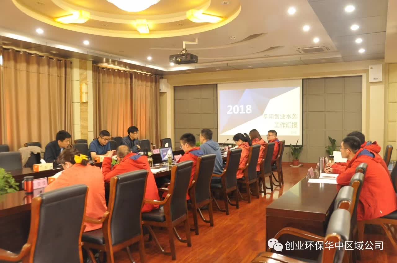天津创业环保唐总一行莅临阜阳公司指导工作