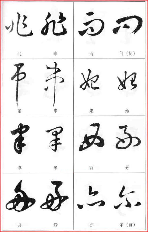 给喜欢收藏字画的藏友授经教你识别草书两字形近