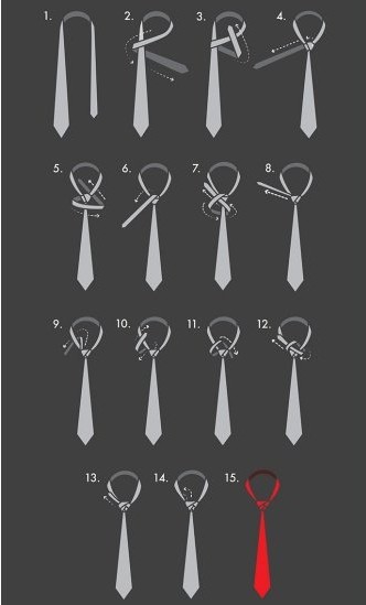 十二种领带打法，男人必会，女人必学！
