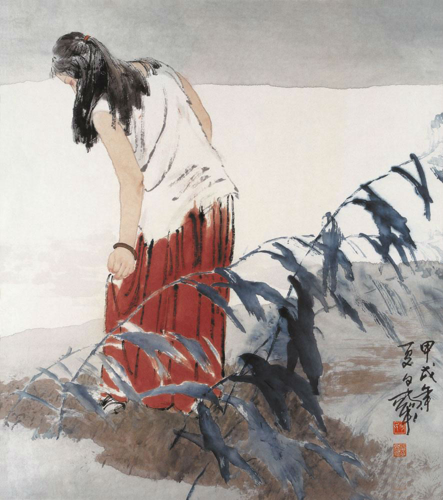 何家英人物画欣赏