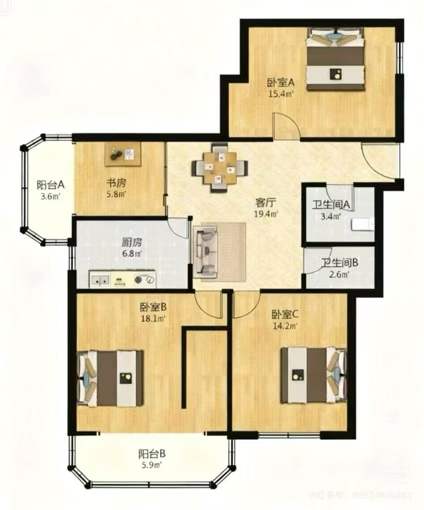 长宁区 金凤大厦 3BR Shanghai Rental | ExpatHome