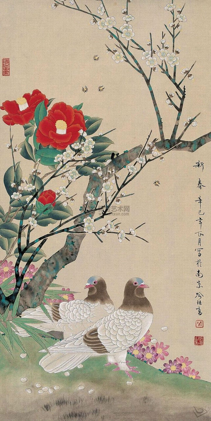 喻继高工笔花鸟画欣赏