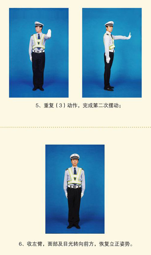 交警指挥手势信号图解