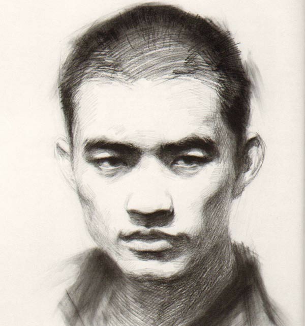 短发男青年正面侧面多角度素描头像步骤详细图 - 杭州美院后花园画室