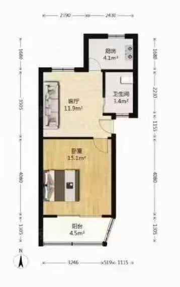 长宁区 虹景小区 1BR Shanghai Rental | ExpatHome